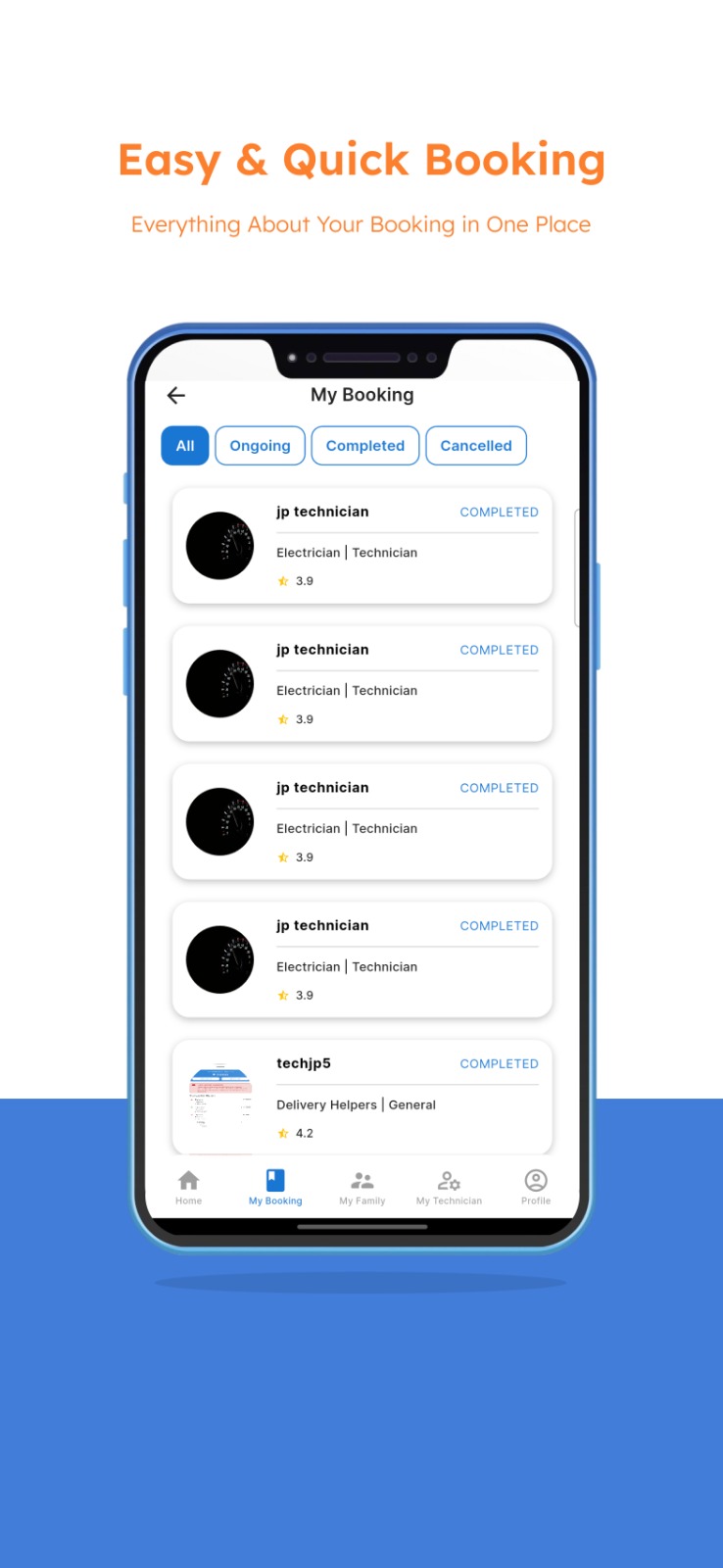 Technician App Screen 5