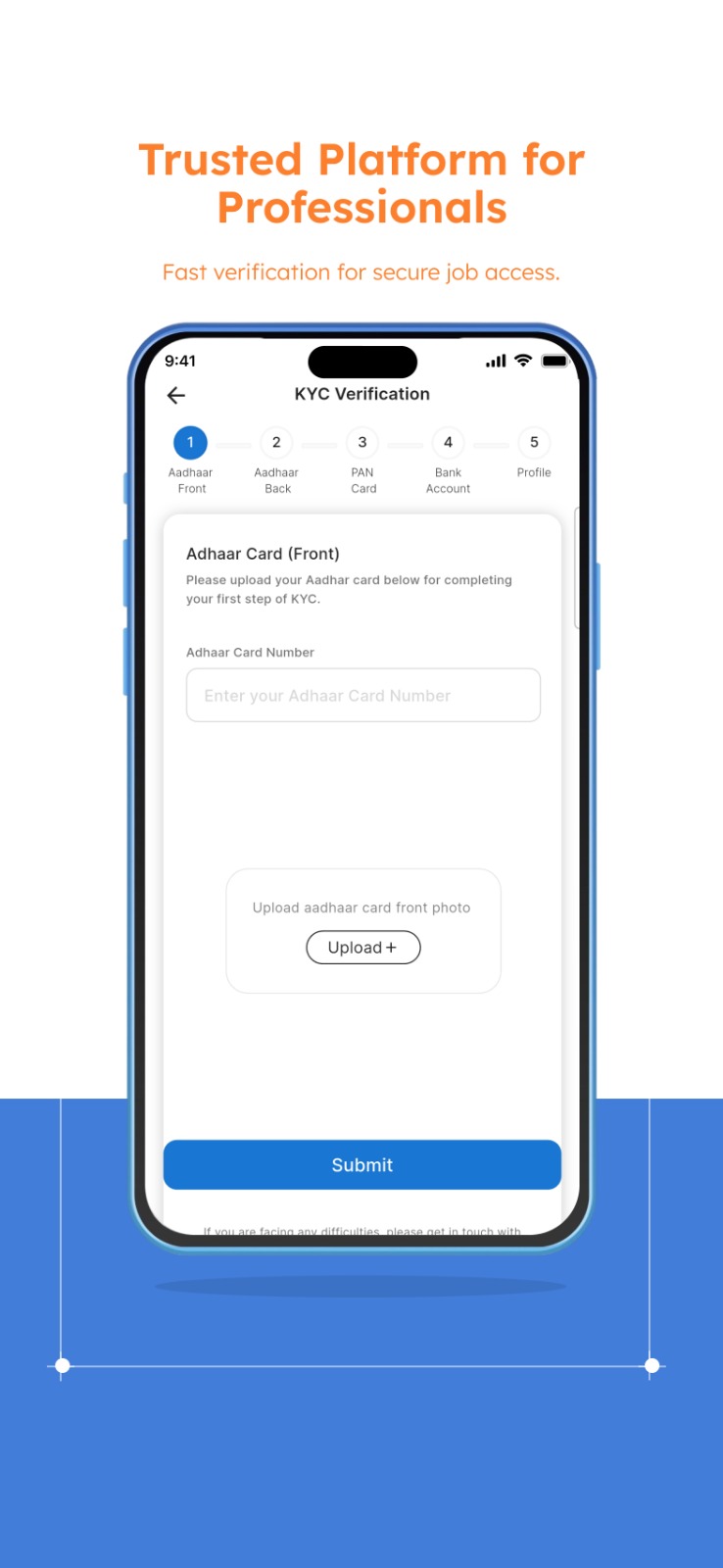 iOS Technician App Screen 2