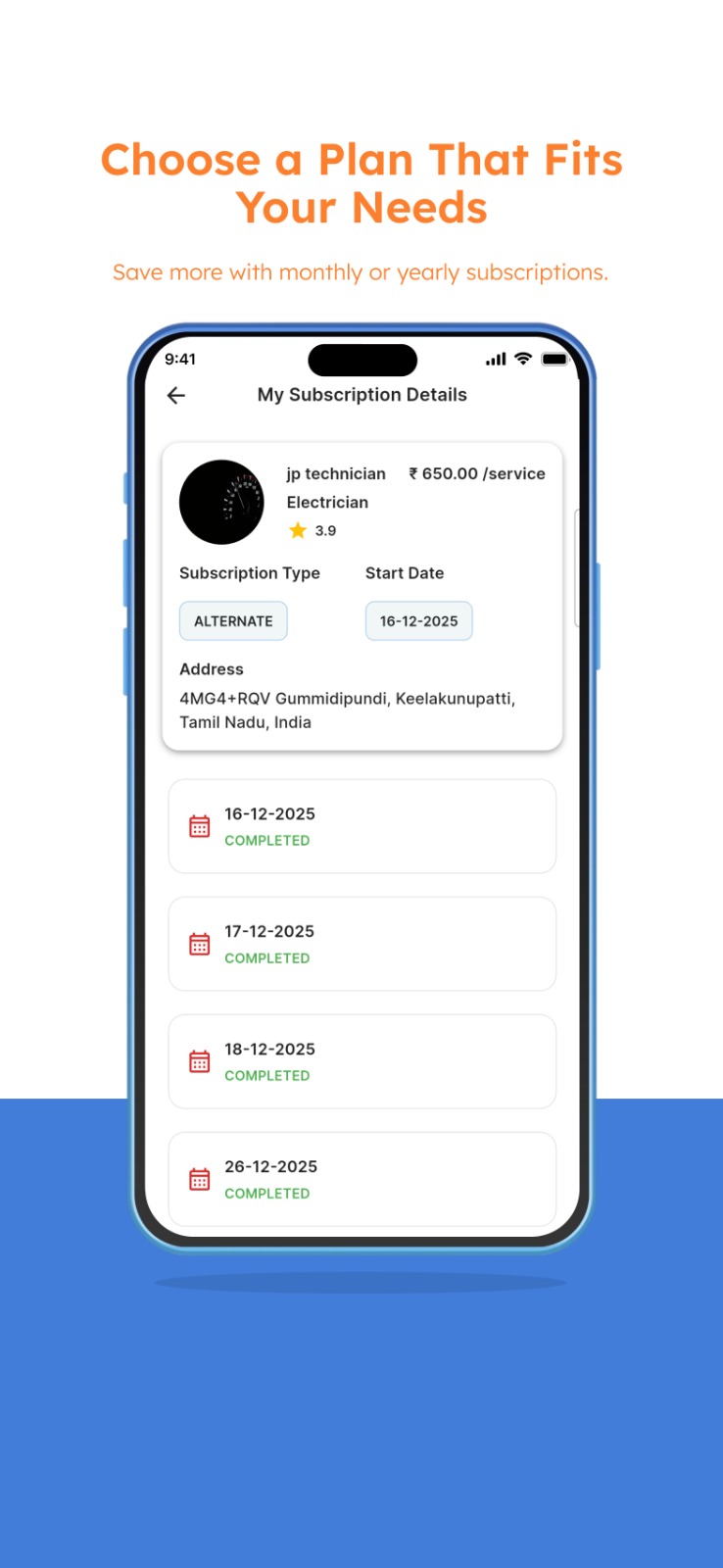 iOS User App Screen 3